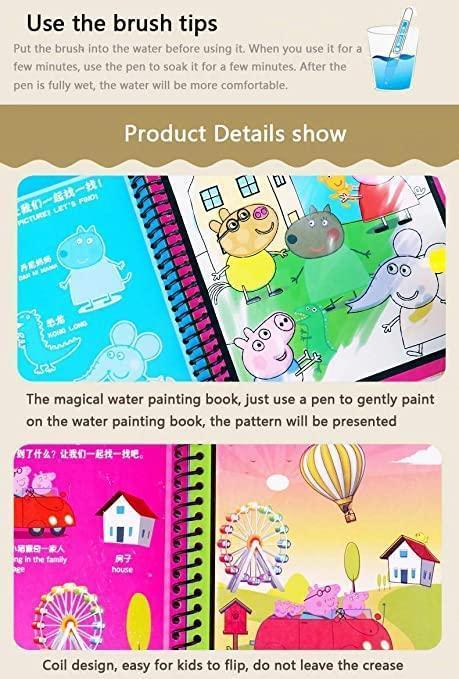 Reusable Magic Water Painting Book for Kids