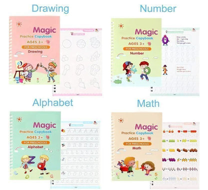 Magic Book Set of 2 (8 Book + 20 Refill + 2 Pen + 2 Grip)