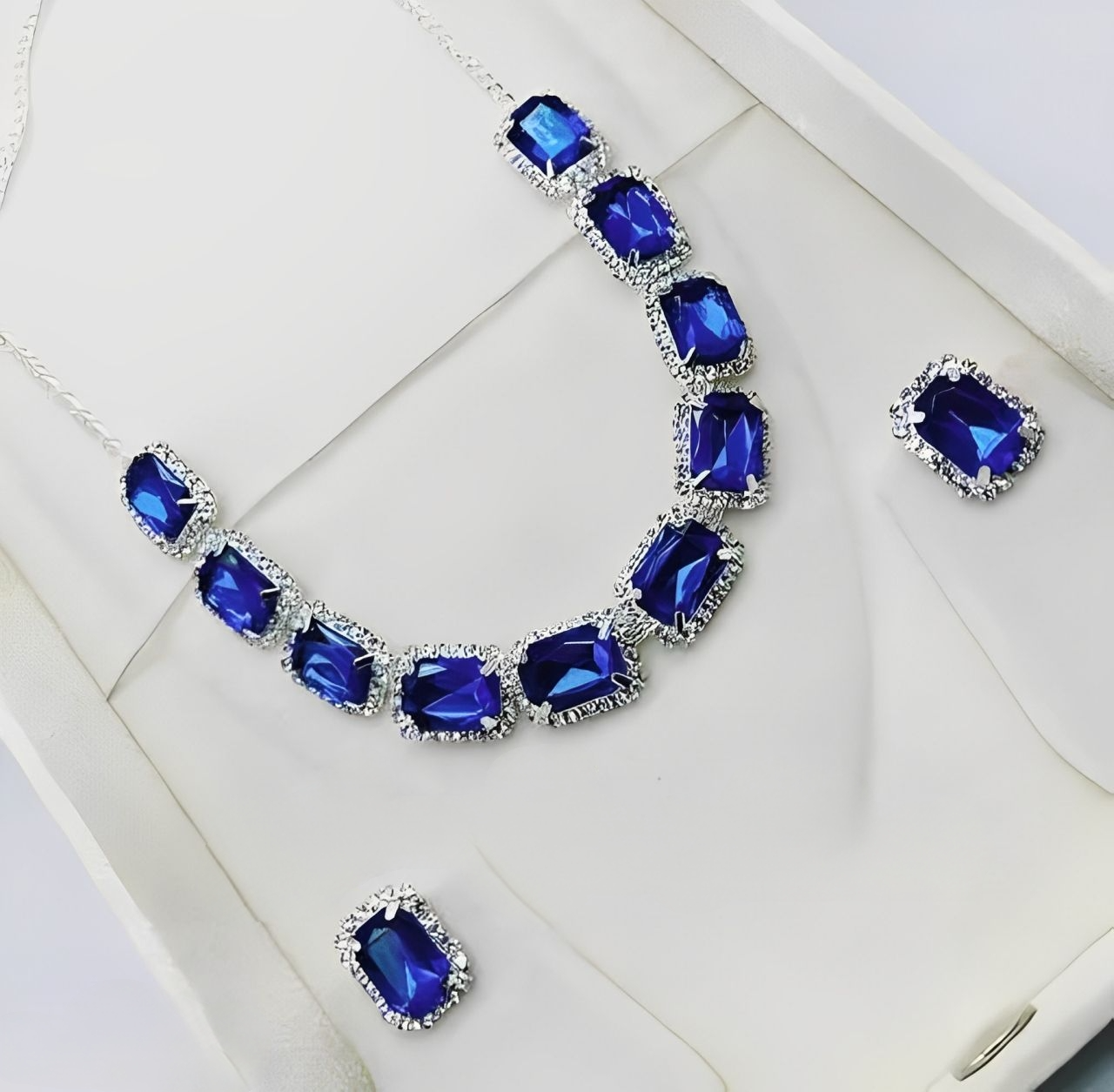 Royal Blue Sapphire Elegance Jewelry Set
