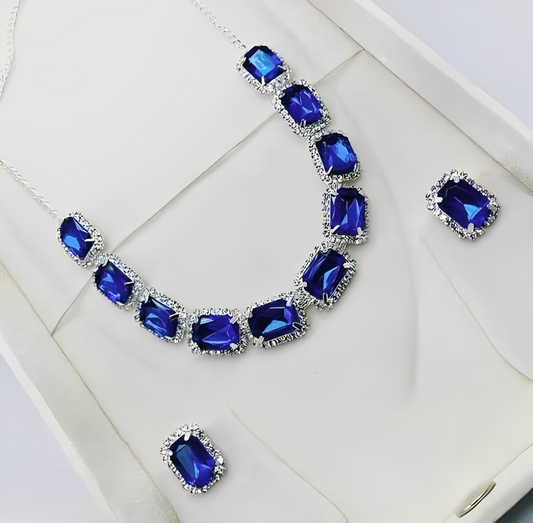 Royal Blue Sapphire Elegance Jewelry Set