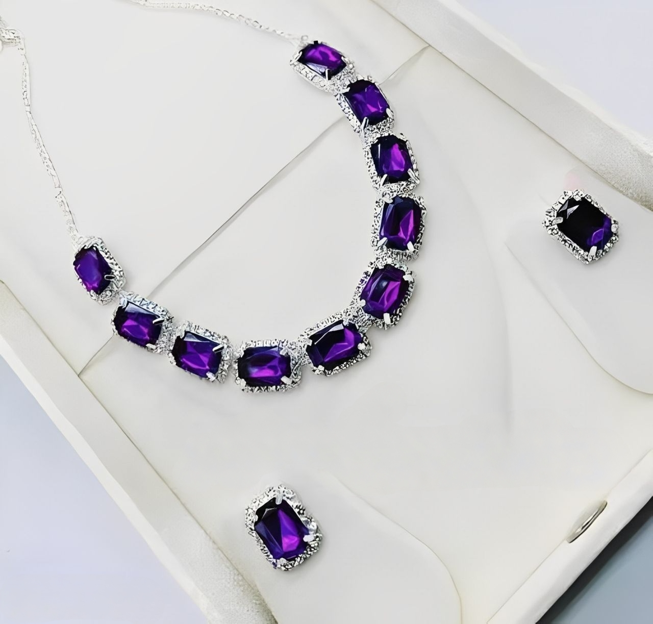 Royal Blue Sapphire Elegance Jewelry Set