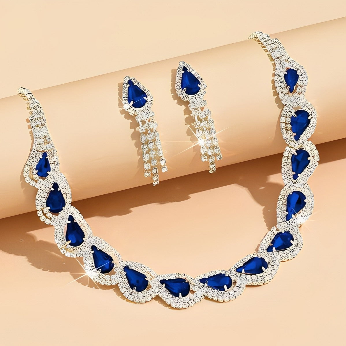 Midnight Teardrop Royal Jewelry Set